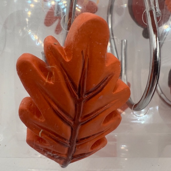 Shower Curtain Hooks Hangers Autumn, Mushrooms, Acorns, and Leaves New Set Of 12 - Picture 8 of 10